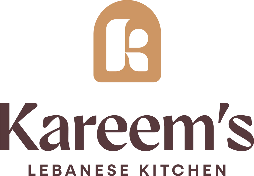 Kareem's Lebanese Kitchen logo featuring a modern monogram and elegant typography.